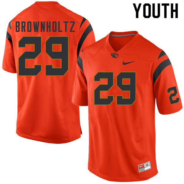 Youth #29 Cade Brownholtz Oregon State Beavers College Football Jerseys Sale-Orange